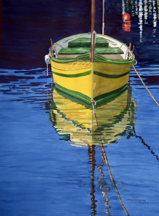 Yellow Boat by Therese Ferguson